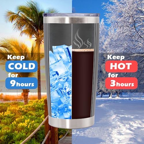 AIANJI 20oz Tumbler with Lid Stainless Steel Tumblers Insulated Mug Grey 6P - Image 5