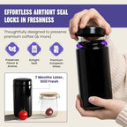 Infinity Jars 1 L Airtight Coffee Canister, UV Glass Coffee Bean Storage - Image 2