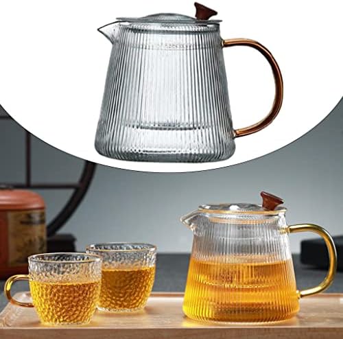 Loose Leaf Teapot Glass Teapot Kettle Infuser Pot with Removable Strainer Hand Blown Borosilicate Stovetop Heating Spout Comfortable Handle S, 800ML - Image 7