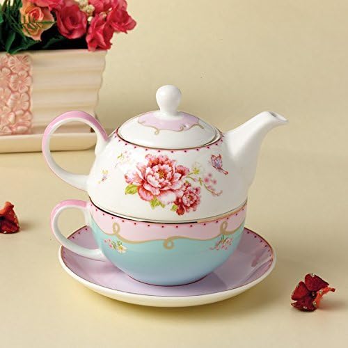 Jusalpha Porcelain Teapot for One, Rose - Image 2