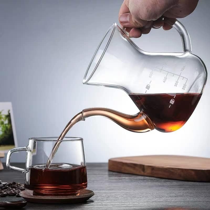 Pour Over Coffee Maker,800ml/27oz Paperless Borosilicate Glass Carafe and Reusable Stainless Steel Permanent Filter,Glass Coffee Pot,Manual Coffee Dripper Brewer - Image 4