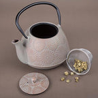 Creative Home 40 oz Kyusu Cast Iron Tea Pot Japanese Tetsubin Tea Kettle with Stainless Steel Infuser Basket - Image 6
