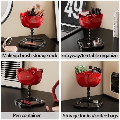 Key Bowl for Entryway Table, Pen Holder for Desk Cute-Sunglass, Jewelry, Makeup Organizer-Cupcake Stand for Candy, Cookies-Tea Bag & Coffee Bar Snack Organiser for Pantry Storage (Bowl Shaped-Pink) - Image 2