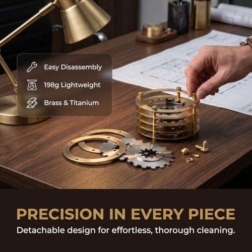 Titanium V60 Coffee Dripper, Pour Over Coffee Dripper, Portable Reusable Cone, Detachable Structure, 2-Cup Capacity, for Travel, Camping, Gift - Image 2
