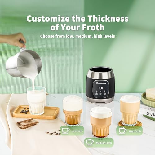 Maestri House Rechargeable Milk Frother with Stepless Speed Control, LunaFro 2.0 Handheld Electric Foam Maker Waterproof Drink Mixer Foamer for Lattes, Cappuccino+DualFro 600 - Image 5