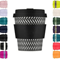 Ecoffee Cup 8oz (240ml) Reusable Coffee Cup – PLA Plant-Based Travel Mug with Silicone Lid, Melamine Free & Dishwasher Safe – Spin Foam by EcoffeeCup
