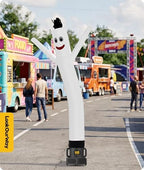 LookOurWay Air Dancers Wacky Waving Inflatable Tube Man Attachment - 7 Feet Tall Advertising Air Dancer Waving Man Inflatable Tube Guy - Blower Not Included - White - Image 6