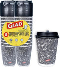 Glad Disposable Coffee Cups with Lids, Java Mocha, 12 Oz, 50 Count, 2-Pack by GladTrashFoodStorage