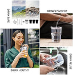 BLUEPOLAR 13oz/400ml Glass Water Tumbler with Straw and Lid Sealed Carry On Thick Wall Iced Coffee Cup Glass Cup for Water, Iced Tea Fruit Juice Etc (White-4 Pack) - Image 6