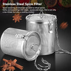Gavigain Stainless Steel Spice Infuser Basket with Hanging Chain, Locking Seasoning Strainer Extra Fine Mesh Loose Leaf Tea Steeper for Brew Tea Spices & Seasonings - Image 3