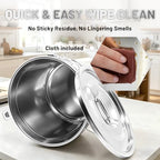 304 Stainless Steel Airtight Food Storage Containers 3.17gal/12L with Locking Lids & Clips Large Kitchen Jar for Rice, Flour, Sugar, Grain, Coffee Beans - Image 4