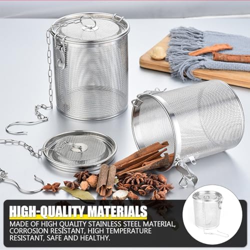 Stainless Steel Spice Filter Seasoning Strainer Cooking Spice Filter Loose Leaf Tea Infuser for Home Restaurant, 6.3x6.8 Inch - Image 4