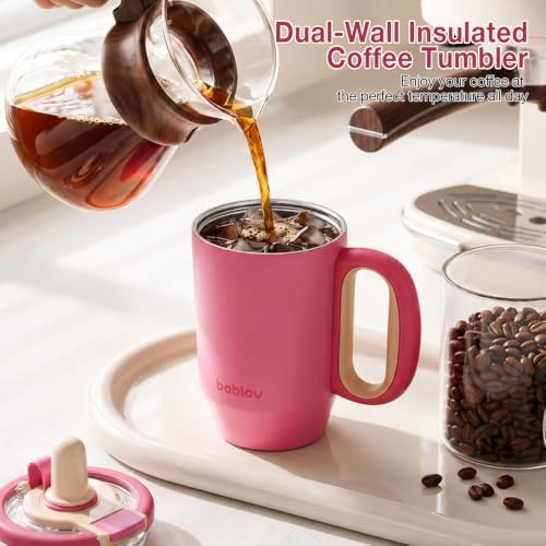 BABLOV 23oz Insulated Coffee Tumbler 316L Stainless Steel Travel Coffee Mug - Image 2