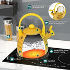 Whistling Tea Kettle for Stove Top Enamel on Steel Teakettle, Supreme Housewares Bee Hive Design Teapot Water Kettle Cute Kitchen Accessories Teteras (2.4 Quart, Bee Hive) - Image 6