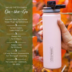 The Tea Spot Steepware Tea Tumbler and Thermos, 22oz, Tea Bottle with tea infuser for loose leaf tea or iced coffee, Sleek Double Wall Tumbler & Insulated Travel Bottle - Teal - Image 3