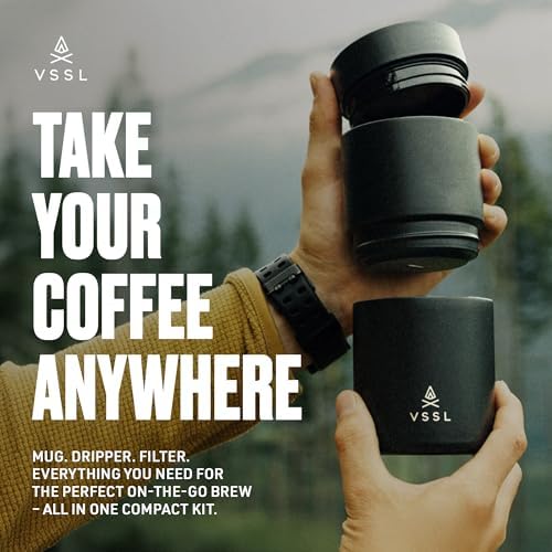 VSSL Nest Pour Over Coffee Maker, Transportable and Compact Pour Over Coffee Maker (black, Nest Pour Over Coffee Set) - Image 2