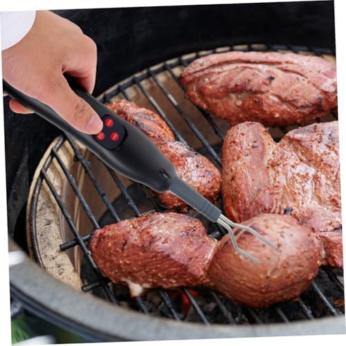 Electronic BBQ Fork Thermometer, Meat Cooking Temperature Indicator | ABS and Stainless Steel Build, Easy-to-read Black Design, for Bar and Cafe Use, 2 Aaa Batteries - Image 4