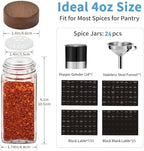 Yangbaga Glass Spice Jars with Labels, 24pcs 4oz Seasoning Organizer Jars - Image 4