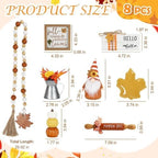 Fall Decorations for Home Indoor, Tabletop 8PCS Fall Tiered Tray Decor Set - Image 4
