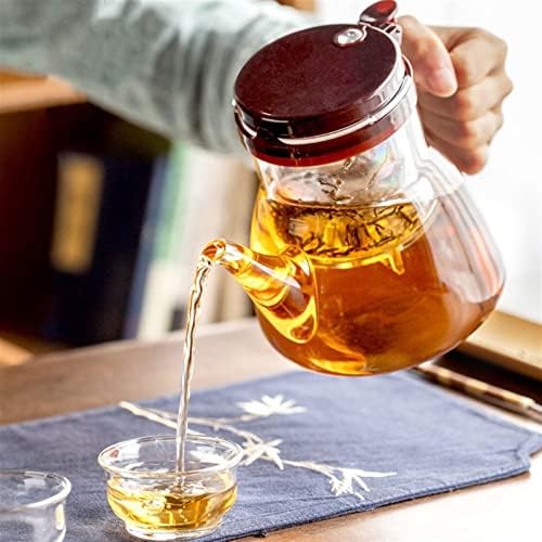 Herbal Tea Pot 900ML Large Capacity Teapot Office with Removable Infuser Tea Room Glass Tea Set Tea Water Separation Filter Teapot Loose Leaf Tea Steeper - Image 5