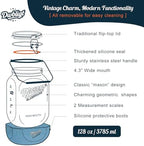 2 Pack 1 Gallon Glass Jar with Airtight Lid, 4.3 '' Wide Mouth - Image 3