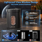 Veken Electric Vacuum Coffee Canister with Window, Auto-Seal Container,14OZ - Image 4