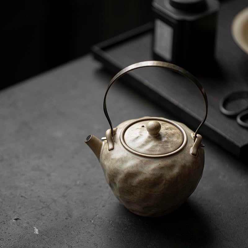 Tea Pots For Loose Tea Ceramic Teapot With Filter Chinese Coffee Pot Household Kettle Suitable for Coffee, Tea, Milk, Etc. Tea Infuser Pot(B) - Image 6