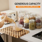 2 Pack 1 gallon Food Storage Jars with Airtight Lids, Preserving Seal Wire Clip Fastening Glass Containers, Canisters for Kitchen, Flour, Cereal, Pasta, Sugar, Beans, Pickling Jars(1 Gallon*2) - Image 2