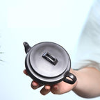 Tea Pots For Loose Tea Purple Clay Pot Exquisite Retro Handmade Square Pot Teapot Purple Clay Pot Home Tea Room Teapot Tea Infuser Pot - Image 6