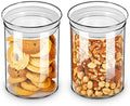 ZENS 27oz Glass Jars with Airtight Lid Set of 2, Clear Glass Storage Containers, Glass Kitchen Canisters with Airtight Lids, Coffee Jars for Brown Sugar, Pantry Organization by ZENSLIFESTYLE