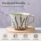 11 oz Ceramic Coffee Mug, Stoneware Teacup with Handle - Image 2
