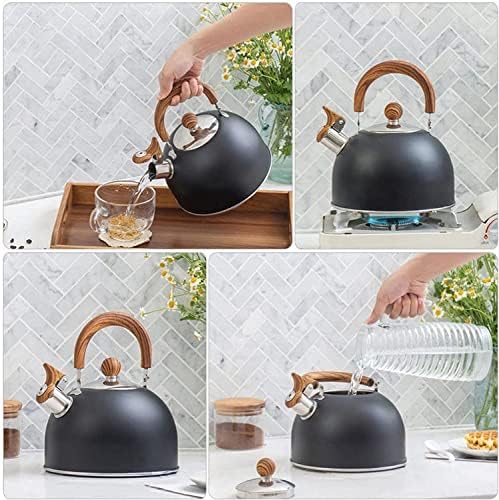 Stovetop Teapot For Home And Restaurant 2.5L Stainless Steel Whistling Tea Kettle For Stove Top Teapot With Spout Cover - Image 7