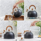 Stovetop Teapot For Home And Restaurant 2.5L Stainless Steel Whistling Tea Kettle For Stove Top Teapot With Spout Cover - Image 7