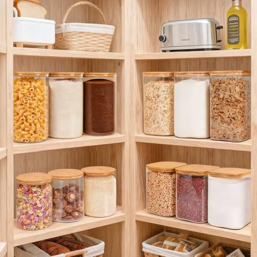 Glass Flour Containers with Lids 1 Gallon 2 Pack Pantry Organization - Image 7