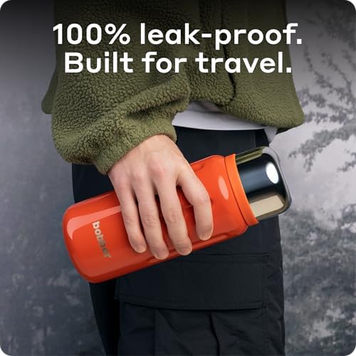 BOBBER 26 oz Stainless Steel Heavy Duty Thermo Flask with Removable Tea Infuser – Keeps Hot 28 Hours, Cold 42 Hours – Rugged, Leak-Proof, Dishwasher Safe Vacuum Insulated Bottle (Red) - Image 3