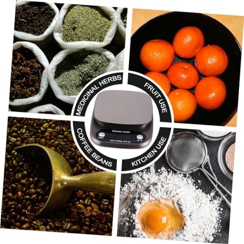 1pc Digital Kitchen Scale Stainless Steel Food Scale LCD Display Accurate Measurement Tool Precision Portable and Lightweight for Baking and Cooking Grey - Image 5