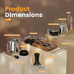 28-Piece 51mm Espresso Accessories Kit with Wood Tamping Station - Image 6