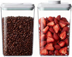 Melovom Pop Food Storage Containers Set Airtight Food Storage Containers with Pop Lids, Kitchen Pantry Organization and Storage, BPA Free, 2 x 2.8Qt by Melovom