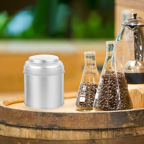 Operitacx 6pcs Double Lid Tea Tin Canisters Airtight Food-grade Tinplate Storage Jars for Loose Leaf Tea Candy Coffee Kitchen Organization - Image 6