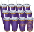 20 oz Tumbler Bulk Stainless Steel Tumblers with Lids and Straws Purple by MetalyaTumblers