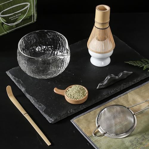 7PCS Matcha Whisk Set with Bowl Sifter Holder Spoon, Complete Matcha Tea Kit for Tea Lovers - Image 7