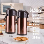Coffee Carafe, Coffee Dispenser with Pump, 2-Pack, 84.5 oz Each - Image 2
