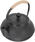 Mobestech 2pcs Japanese Cast Iron Teapot with Infuser Cast Iron Tea Pot for Home Use Retro Design Heat Retention Scald Handle for Loose Leaf Tea and Stovetop Brewing - Image 5