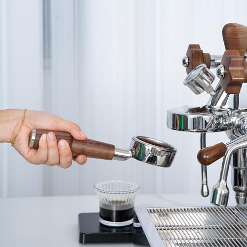 58mm Rocket Accessories Kit – E61 Bottomless Portafilter, Espresso Tamper, Distributor, Tamping Station, Puck Screen & Funnel Premium Walnut Espresso Tools Barista Kit - Image 3