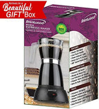 Brentwood TS-119BK 550-Watt Cordless Electric Moka Pot Espresso Machine, 6-Servings (Black) - Image 7