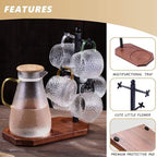 Mug Tree for Large Mugs With 6 Hooks and Coffee Pot Tray - Multi-Function Stand for Counter, Bar Accessory & Kitchen Organizer - Image 6