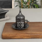 Alisveristime Lale Turkish Coffee Set with 6 Cups and Tray (Black) - Image 4