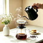 CNGLASS Glass Coffee Carafe, Pour Over Coffee Server, 17oz Coffee Pot for Tea & Cold Brew - Image 4