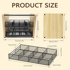 3-Tier Wooden Tea Bag Organizer & Storage Station with 16 Compartments Tea Bag Holder for Kitchen Countertop, Office, Tea Station - Image 2