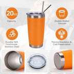 IEOVIEE 32 Pack 20oz Stainless Steel Insulated Bulk Tumblers with Lid&Straw - Image 5